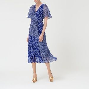 L.K. Bennett Elif Blue Silk Dress
